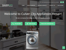 Tablet Screenshot of culvercityappliancerepair.net